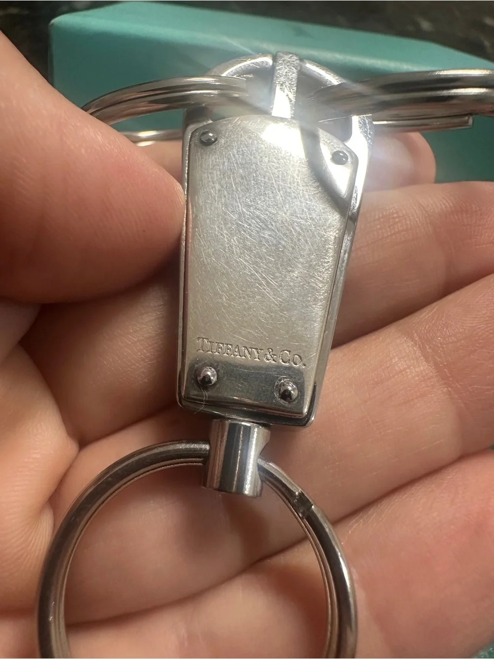 Tiffany & Co. Sterling Silver Key Ring - Silver 3 rings